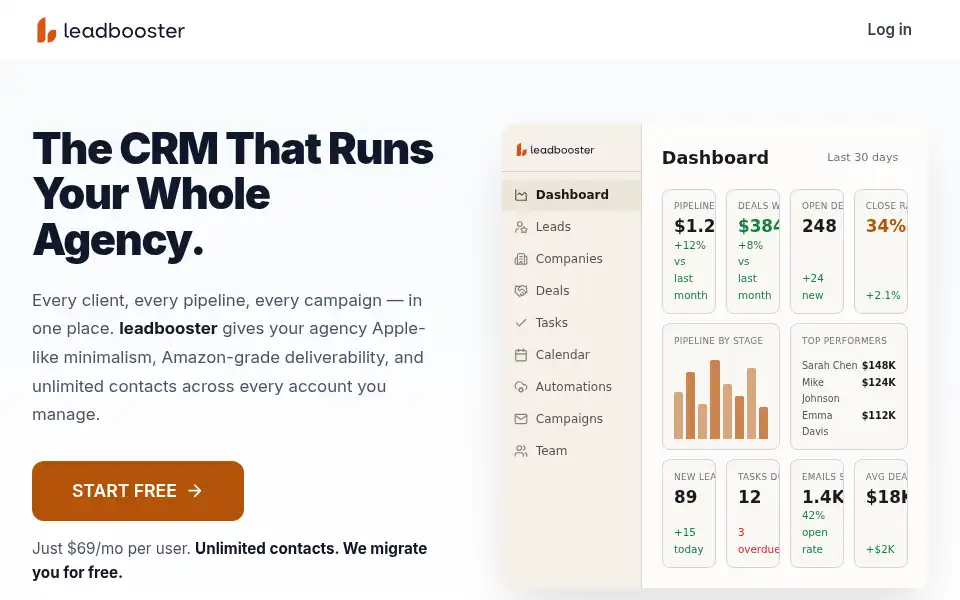 Screenshot of leadbooster.co
