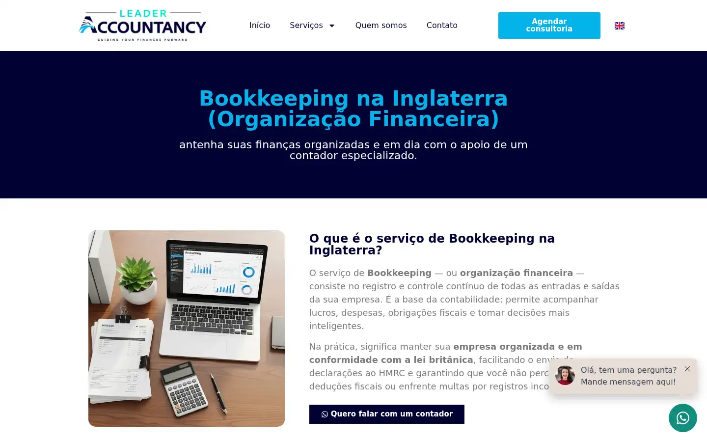 Screenshot of leaderaccountancy.com