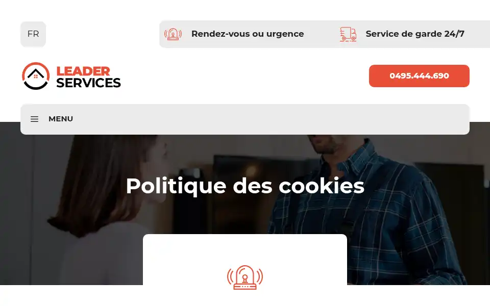 Screenshot of leaderservices.be