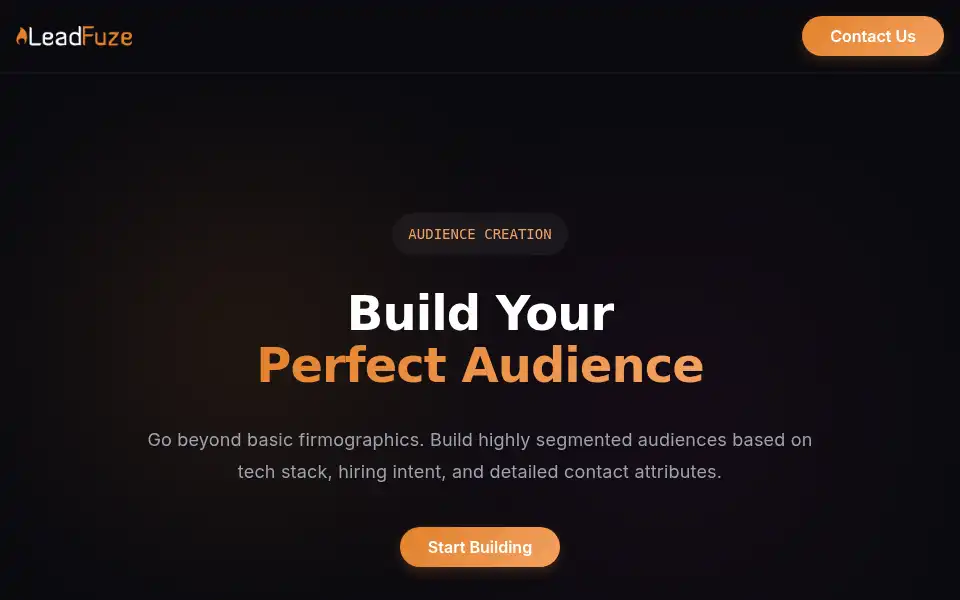 Screenshot of leadfuze.com