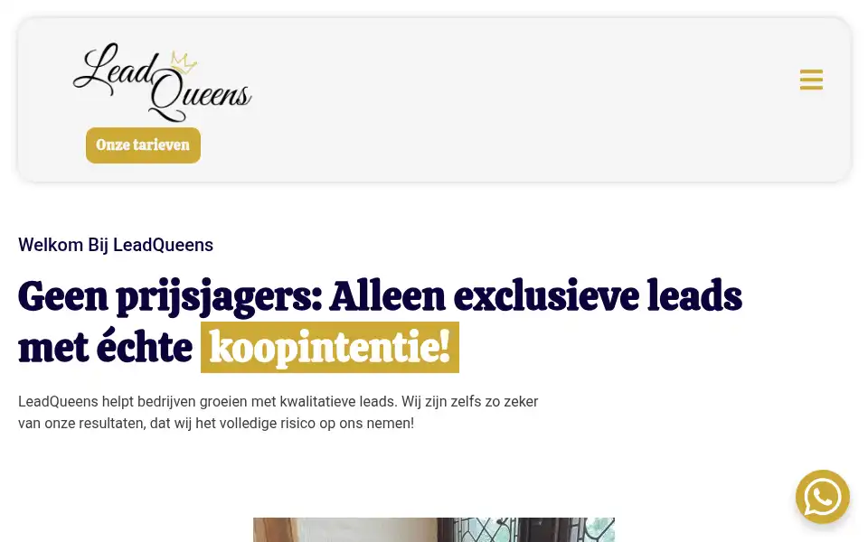 Screenshot of leadqueens.nl