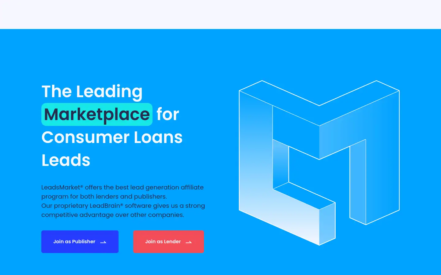 Screenshot of leadsmarket.com
