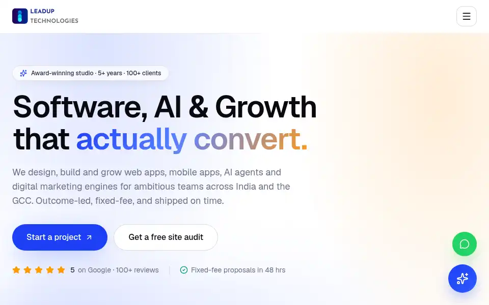 Screenshot of leadup.in