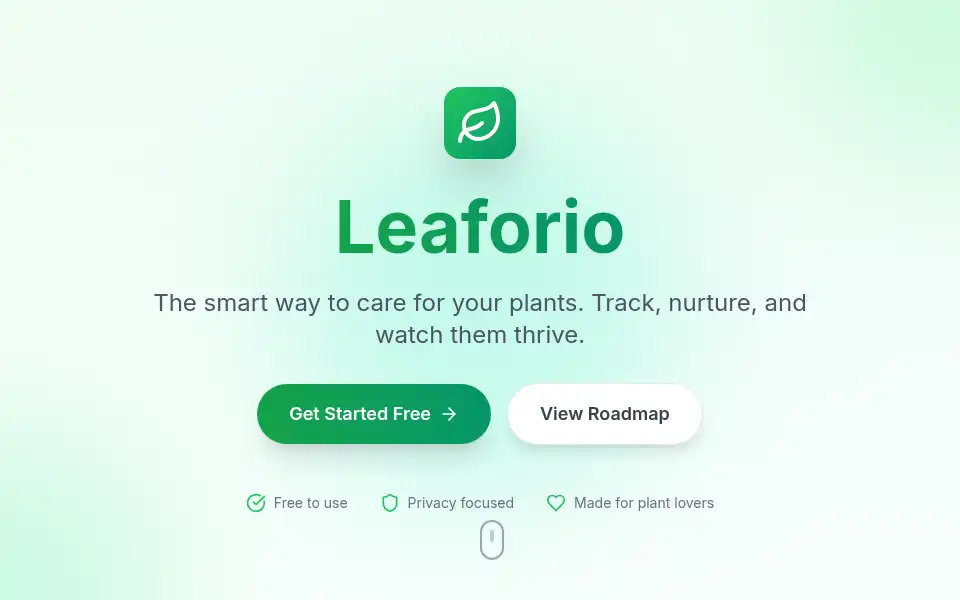 Screenshot of leaforio.com