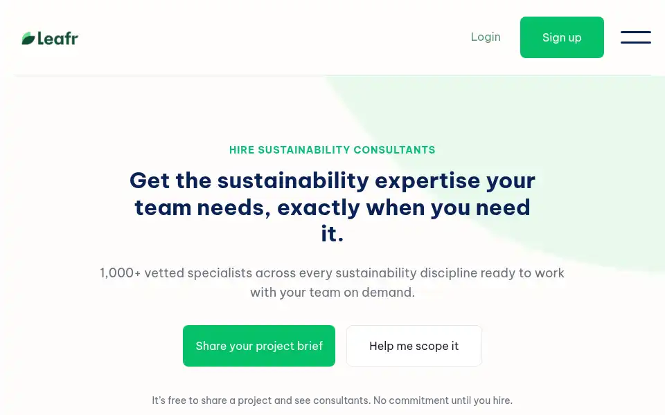 Screenshot of leafr.com