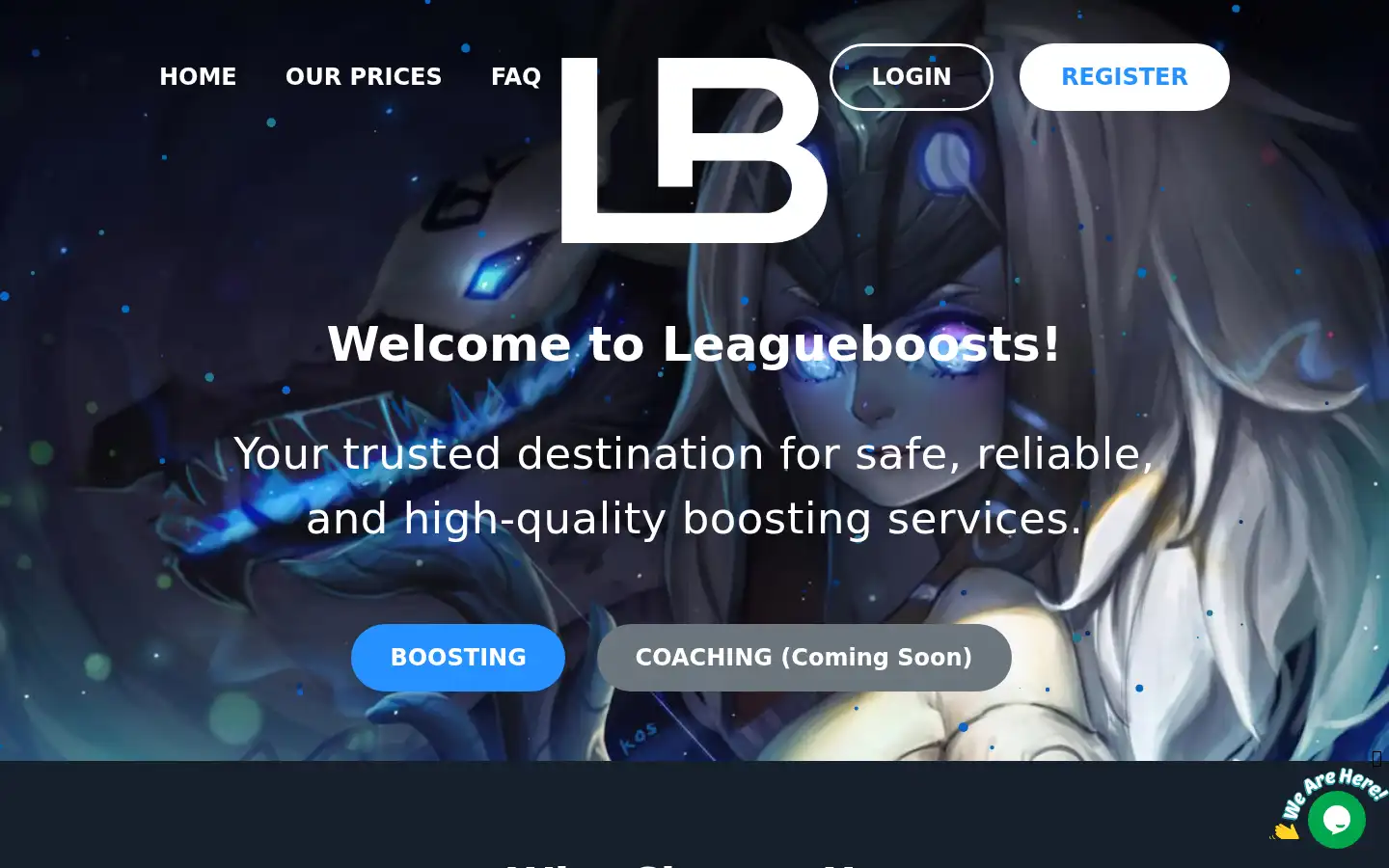 Screenshot of leagueboosts.com
