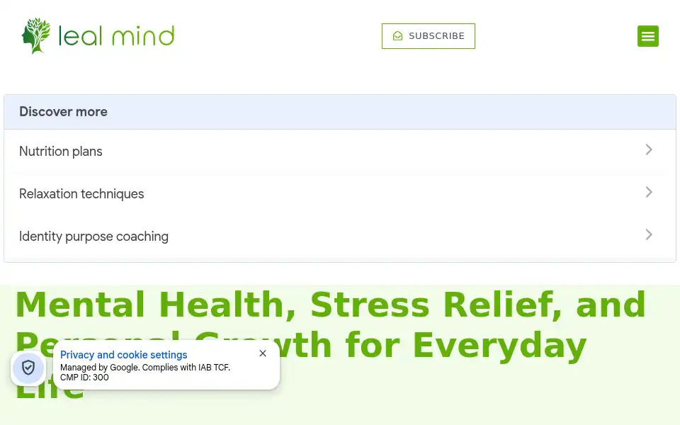 Screenshot of lealmind.com