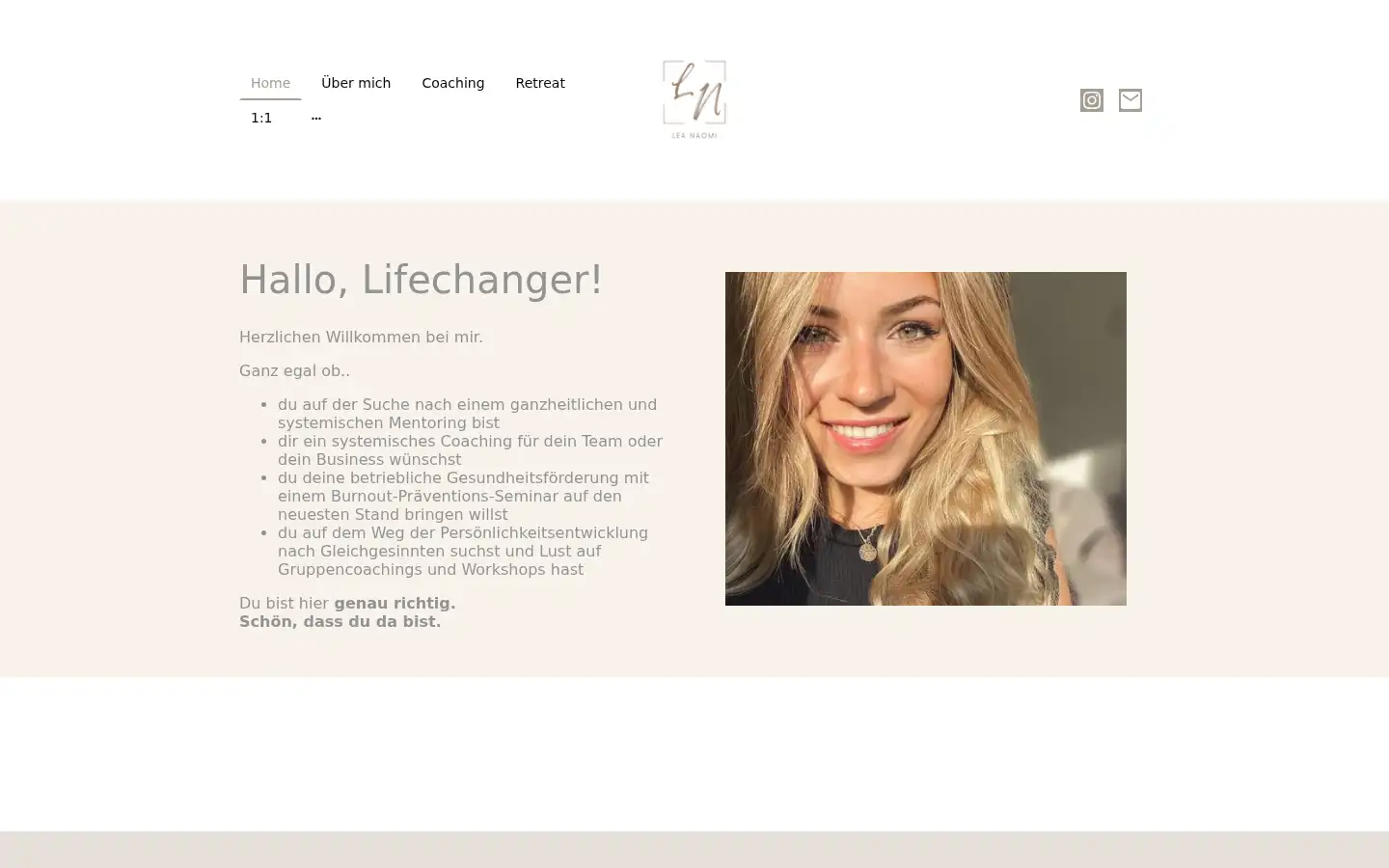 Screenshot of leanaomi.com