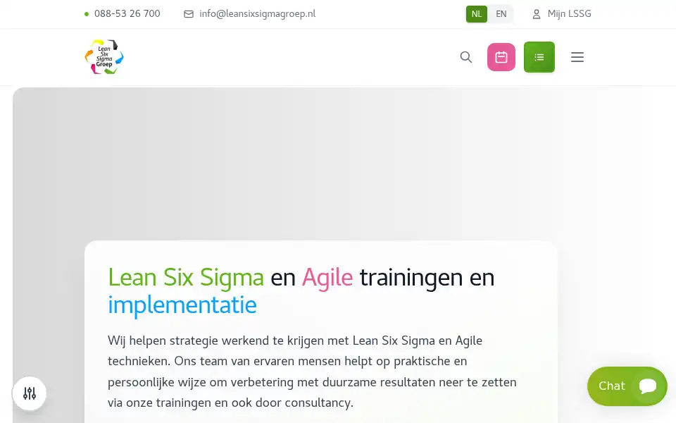 Screenshot of leansixsigmagroep.nl