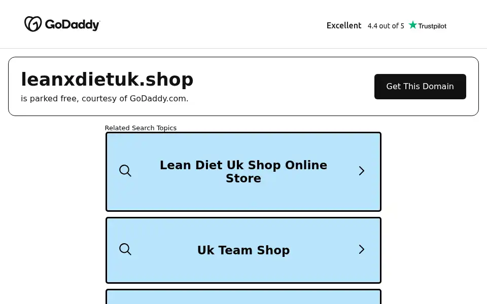 Screenshot of leanxdietuk.shop