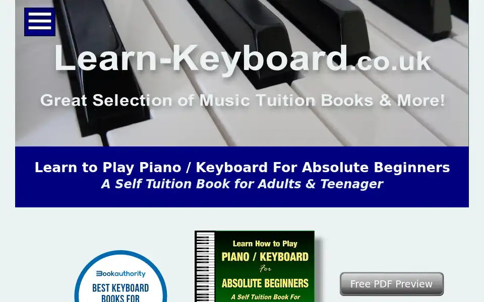 Screenshot of learn-keyboard.co.uk