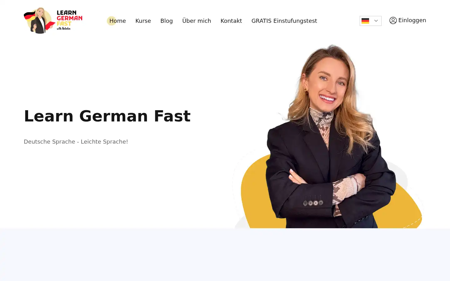 Screenshot of learngermanfast.de