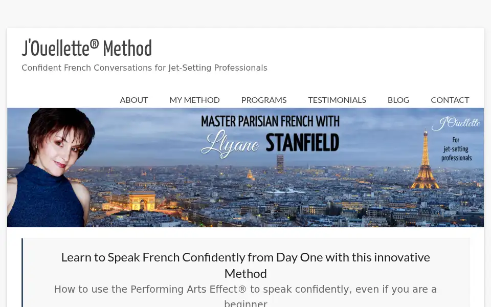 Screenshot of learnparisianfrench.j-ouellette.com