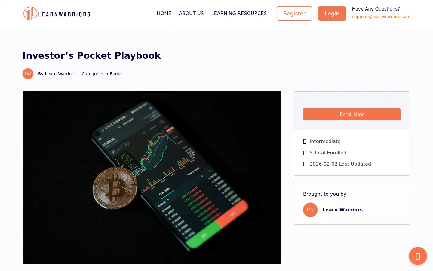 Screenshot of learnwarriors.com