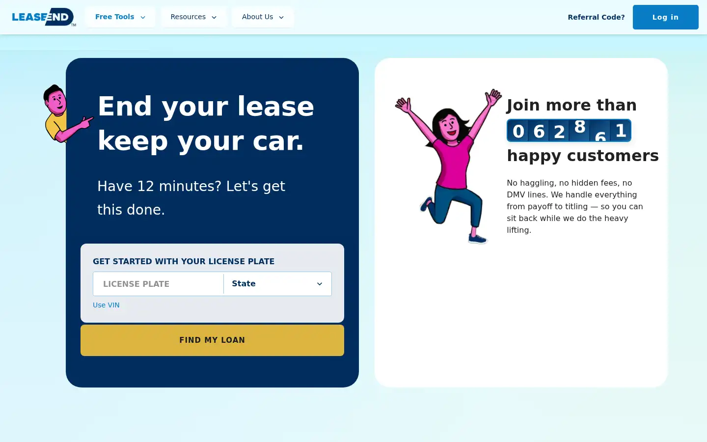 Screenshot of leaseend.com