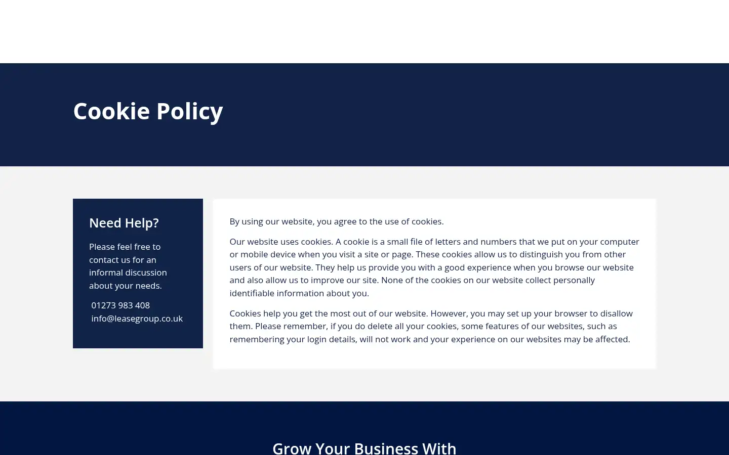 Screenshot of leasegroup.co.uk