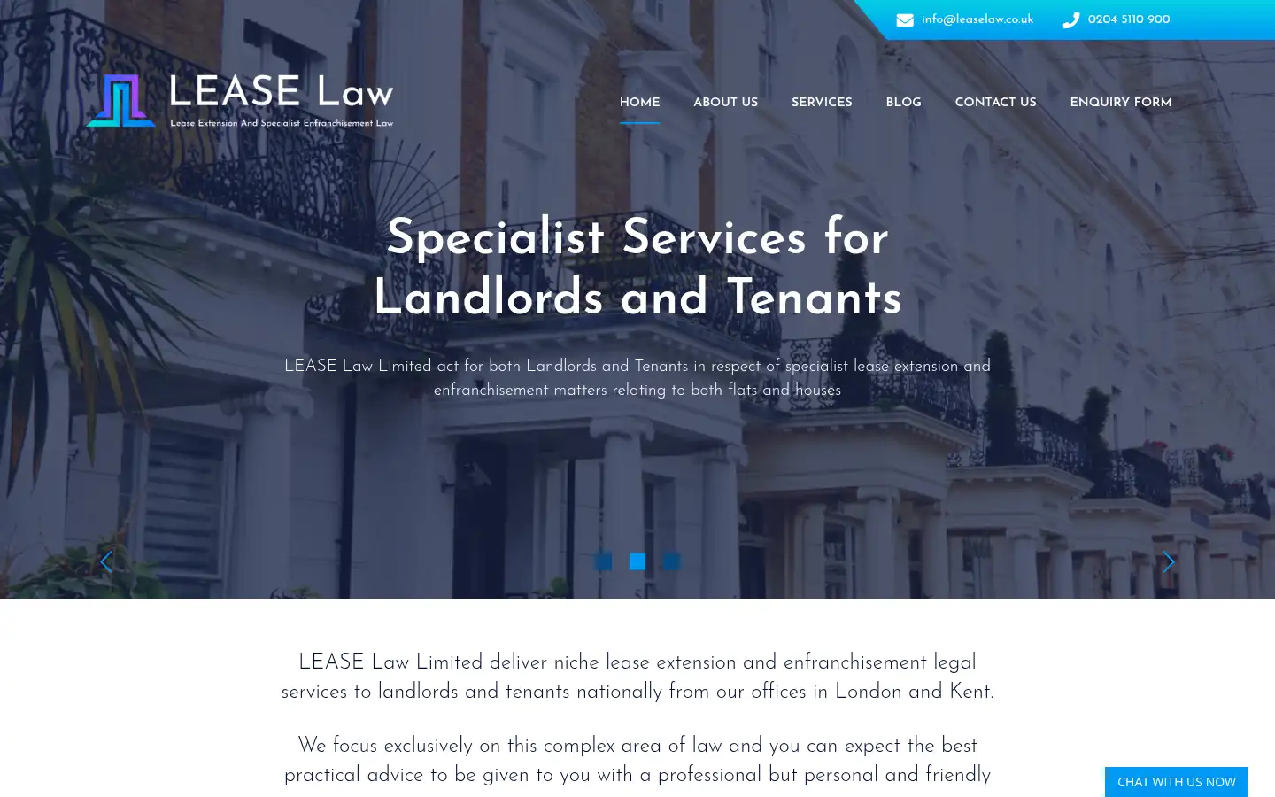 Screenshot of leaselaw.co.uk