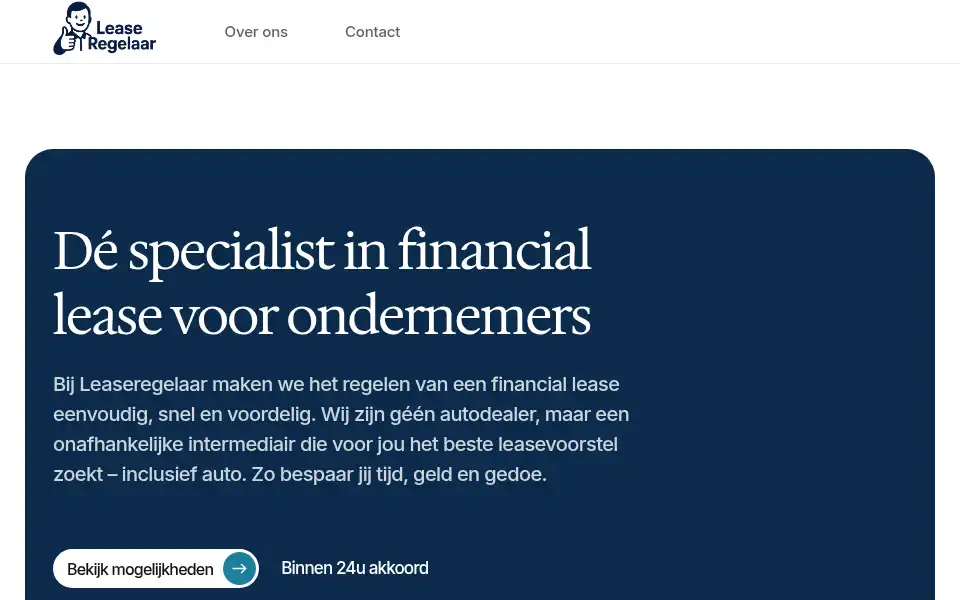 Screenshot of leaseregelaar.nl
