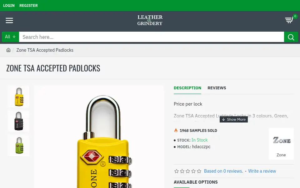 Screenshot of leatherandgrindery.com