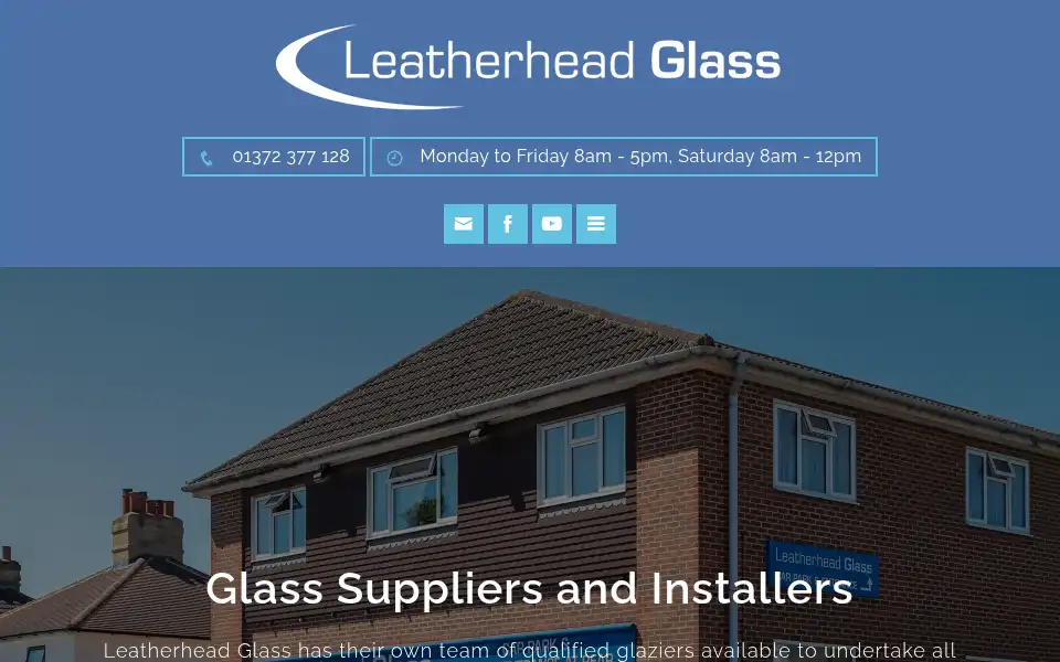 Screenshot of leatherheadglass.co.uk