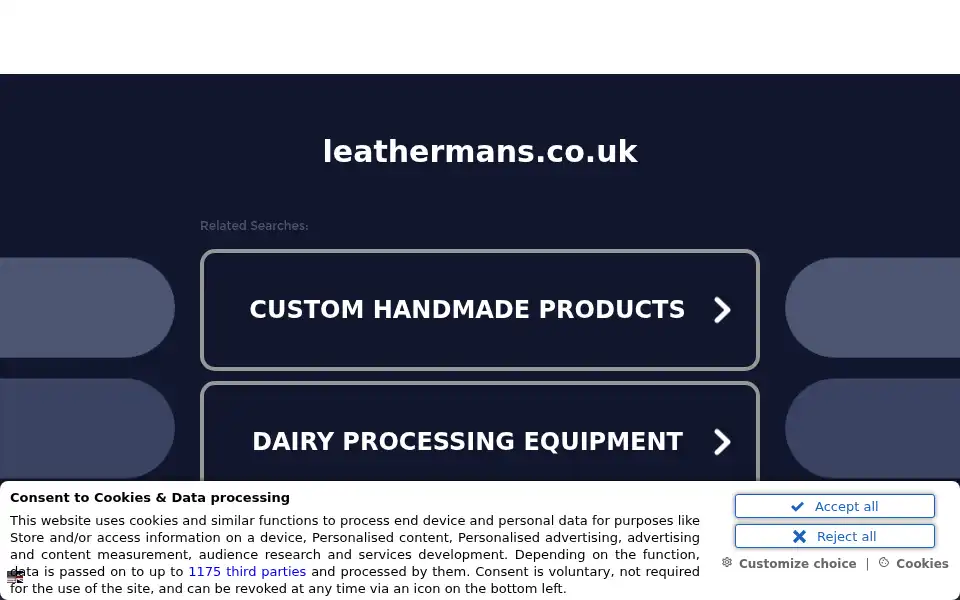 Screenshot of leathermans.co.uk