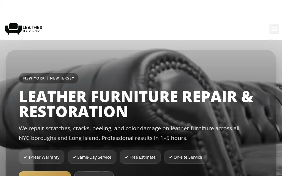 Screenshot of leatherrestorepro.com