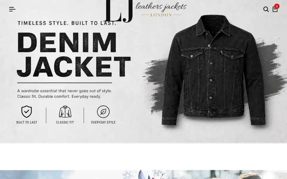 Screenshot of leathersjackets.co.uk