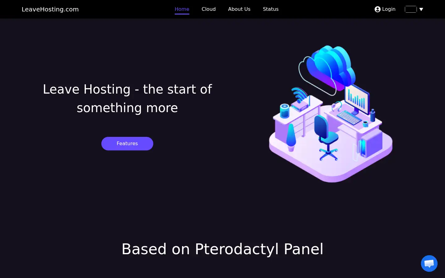 Screenshot of leavehosting.com