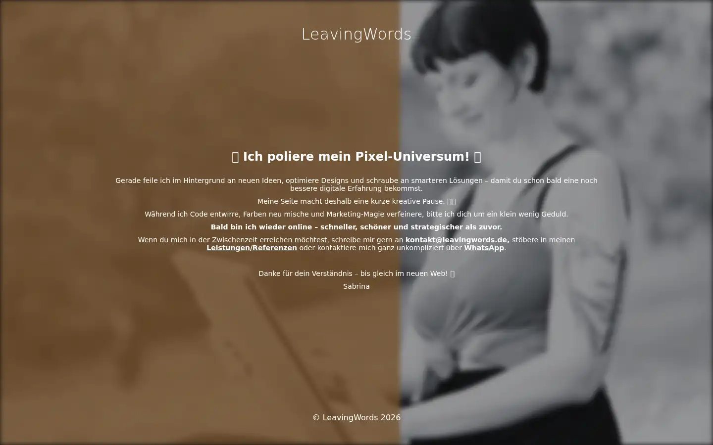 Screenshot of leavingwords.de