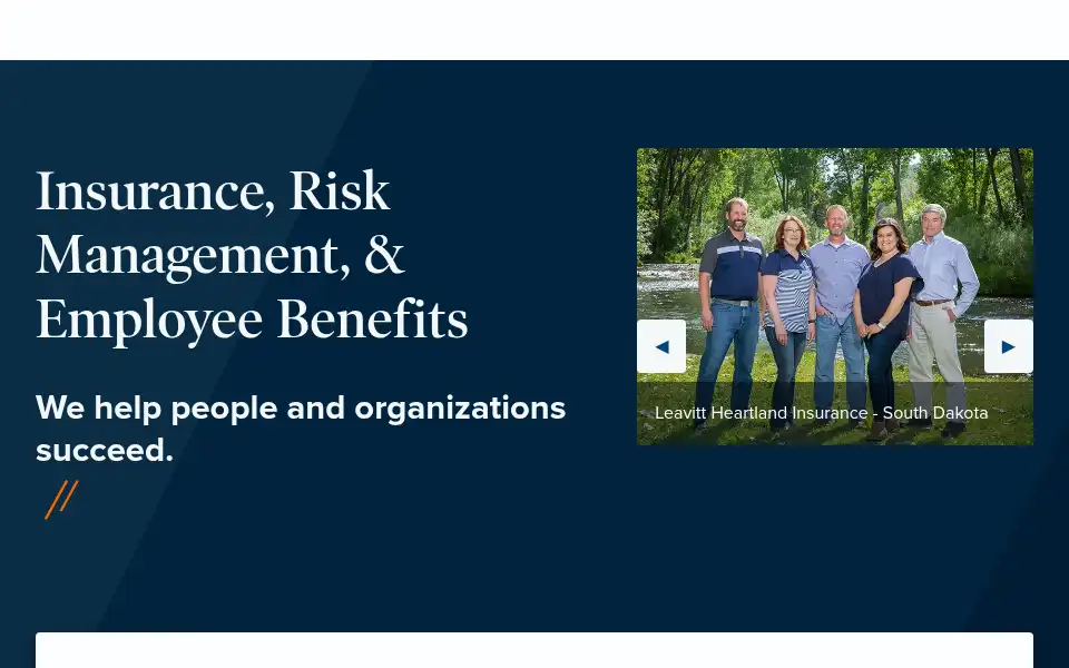 Screenshot of leavitt.com