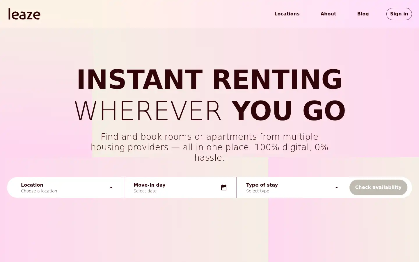 Screenshot of leaze.com