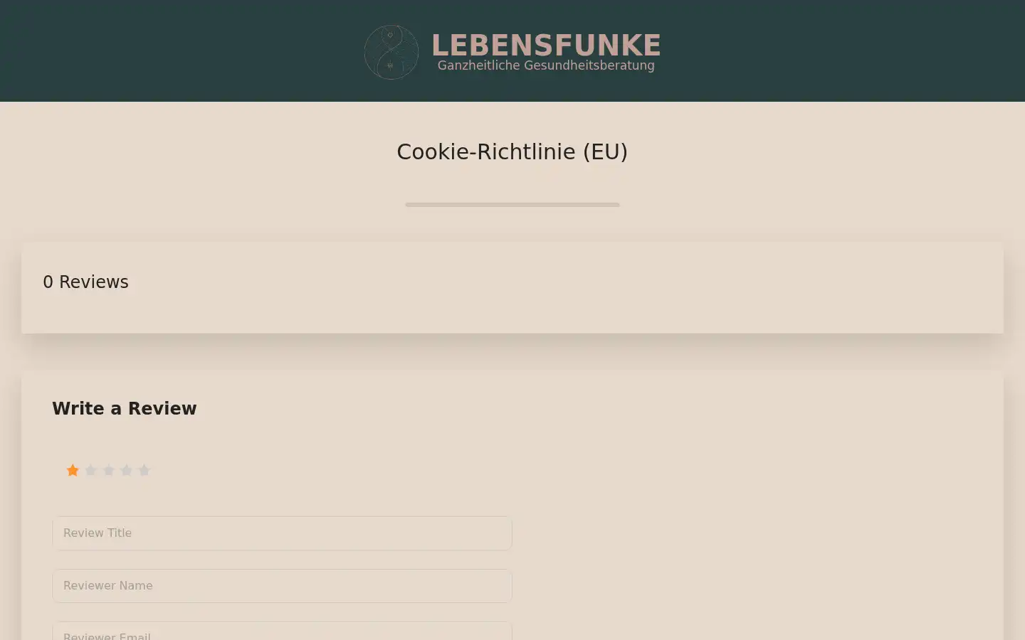 Screenshot of lebensfunke.org