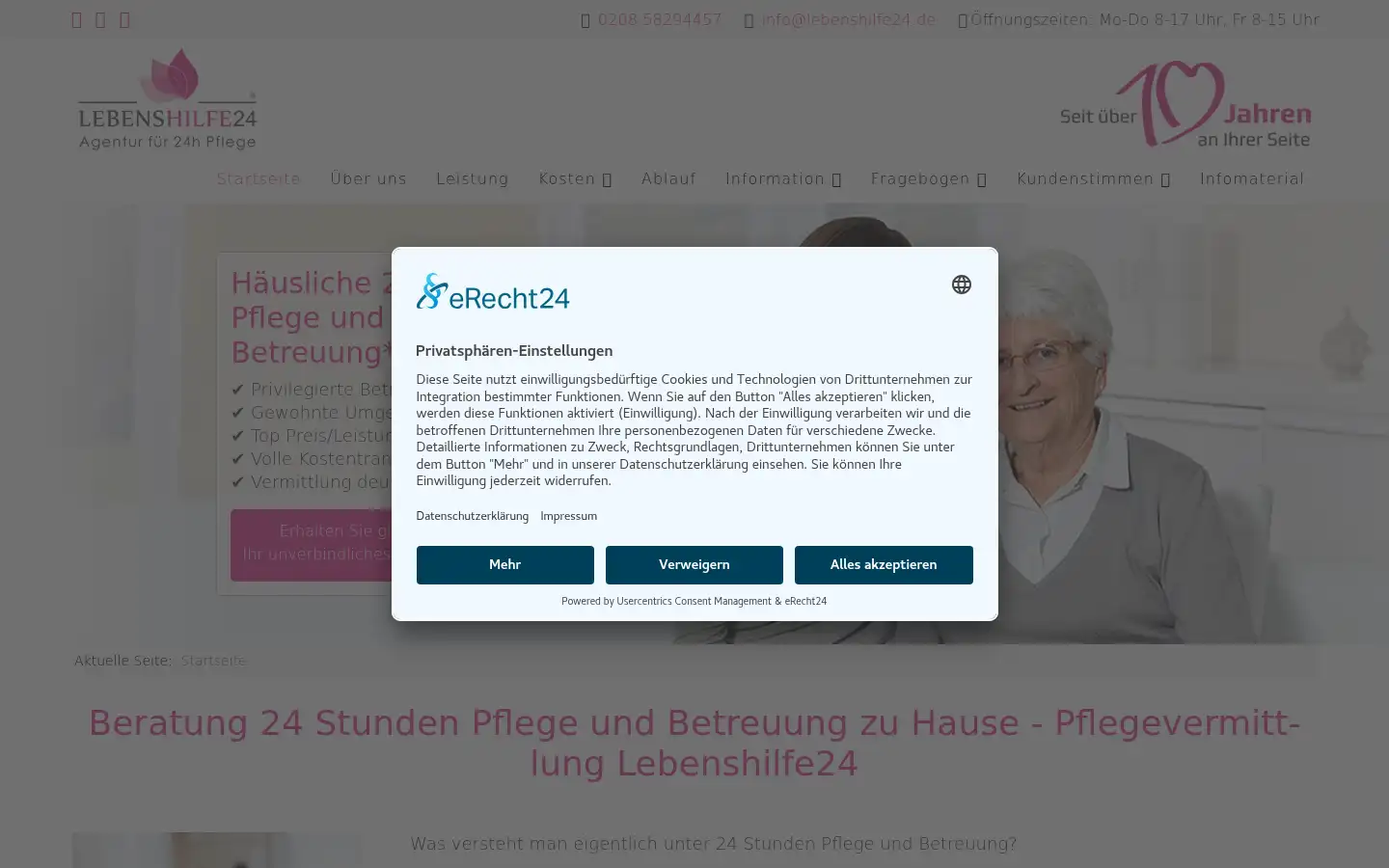 Screenshot of lebenshilfe24.de