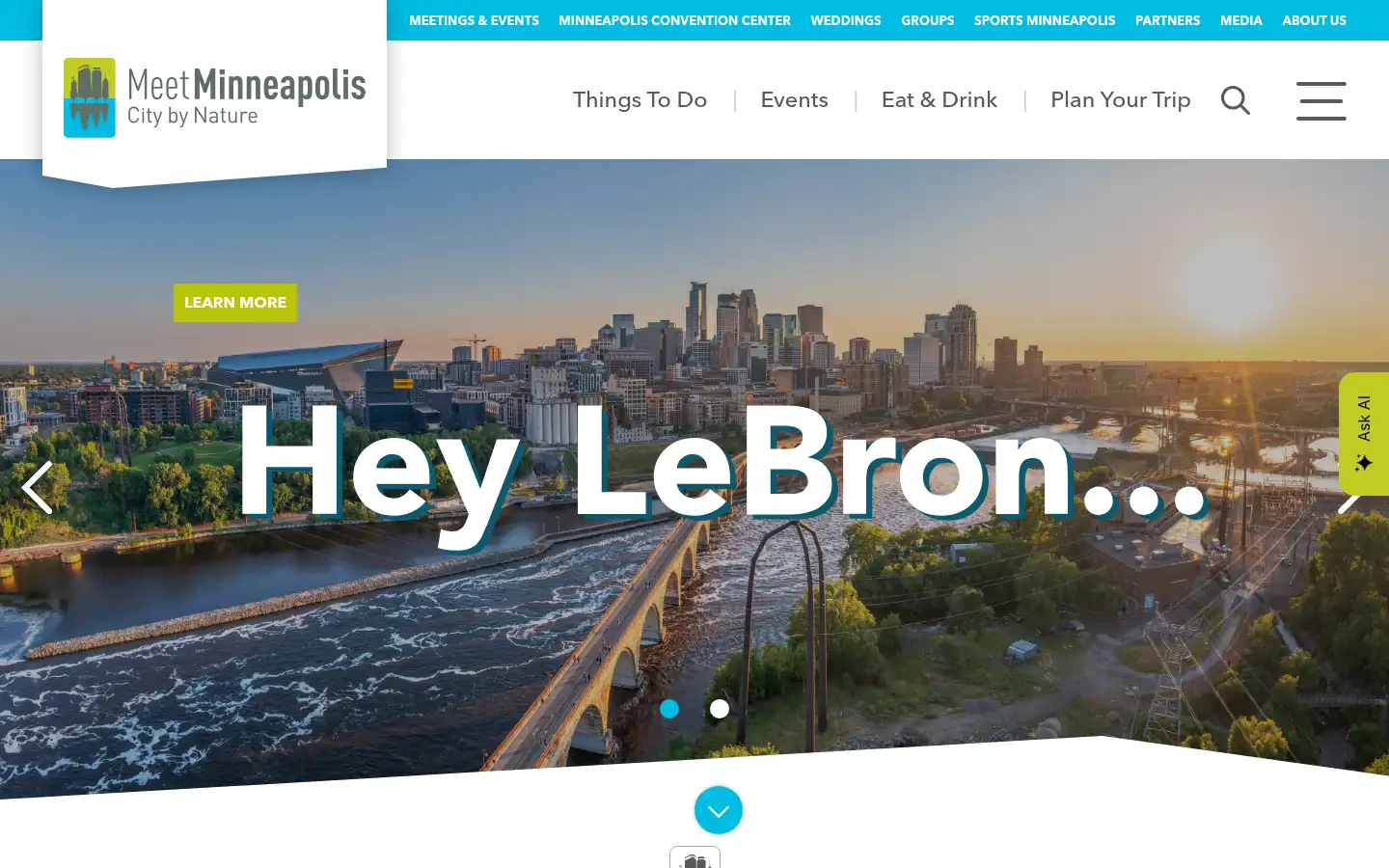 Screenshot of lebron.com