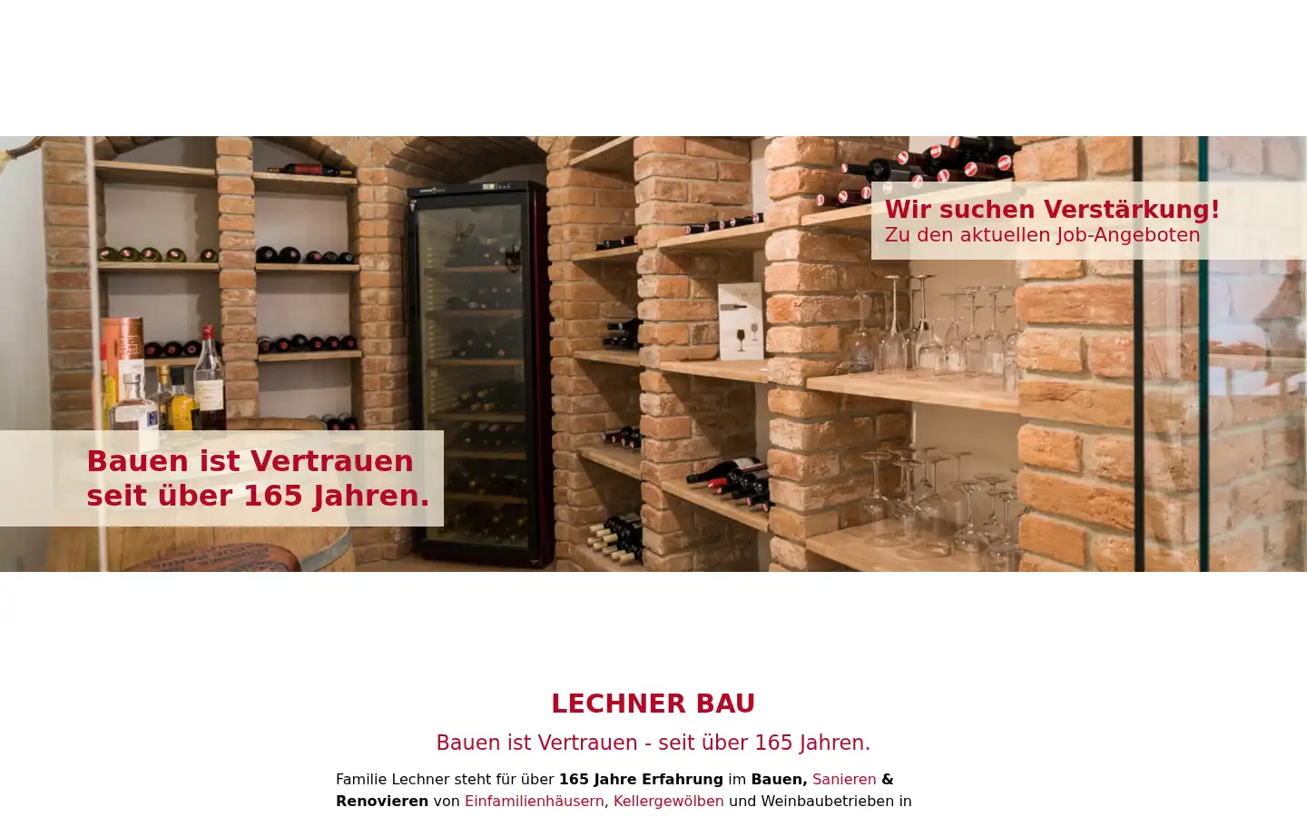 Screenshot of lechner-bau.at