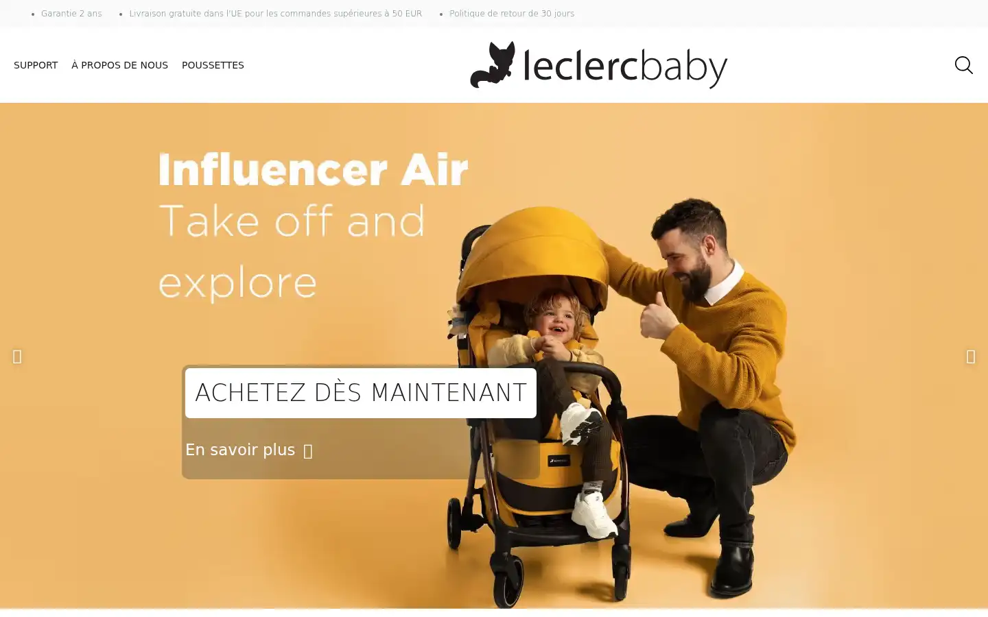 Screenshot of leclercbaby.com