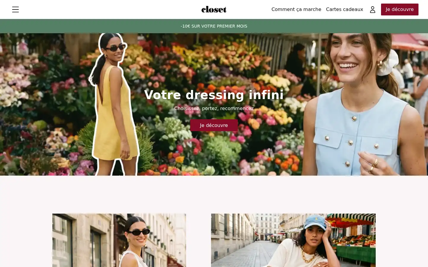Screenshot of lecloset.fr