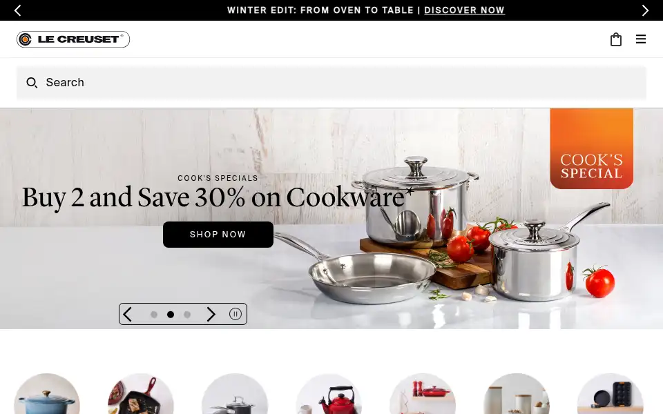 Screenshot of lecreuset.com.au