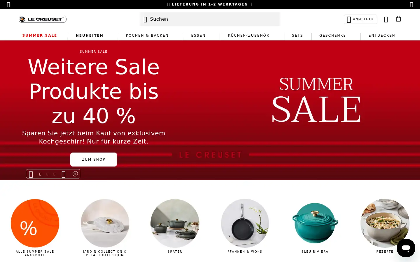 Screenshot of lecreuset.de
