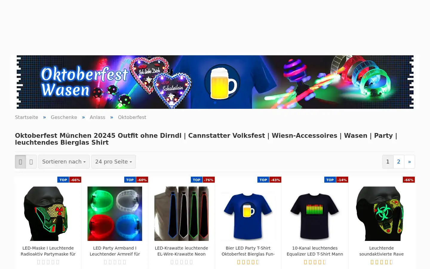 Screenshot of led-fashion.com