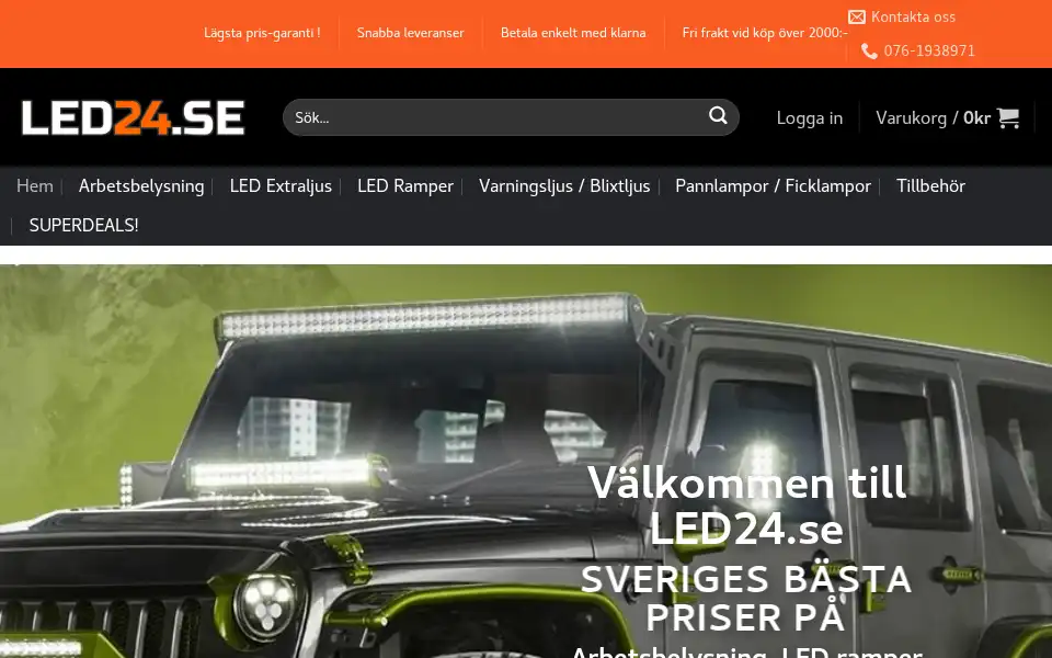 Screenshot of led24.se