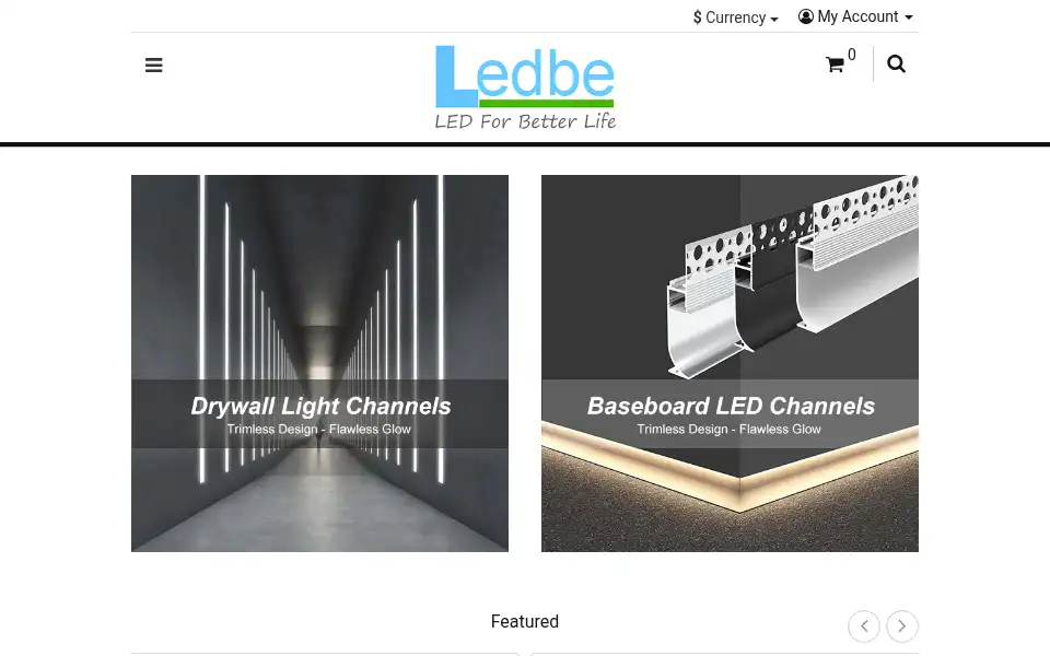 Screenshot of ledbe.com