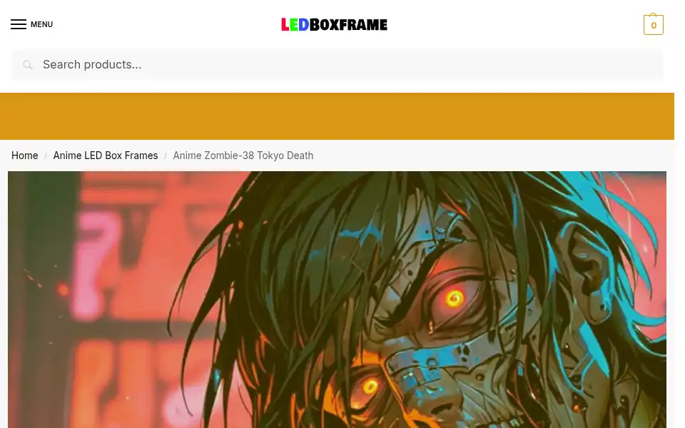 Screenshot of ledboxframe.com