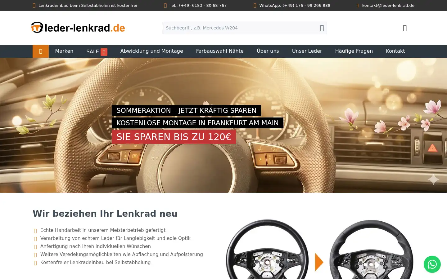 Screenshot of leder-lenkrad.de