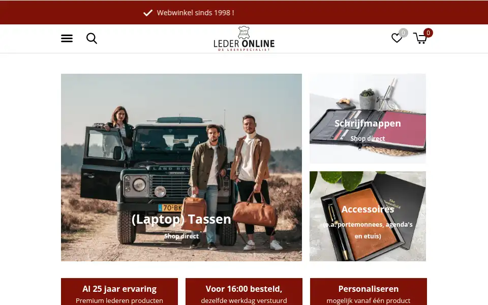 Screenshot of lederonline.nl