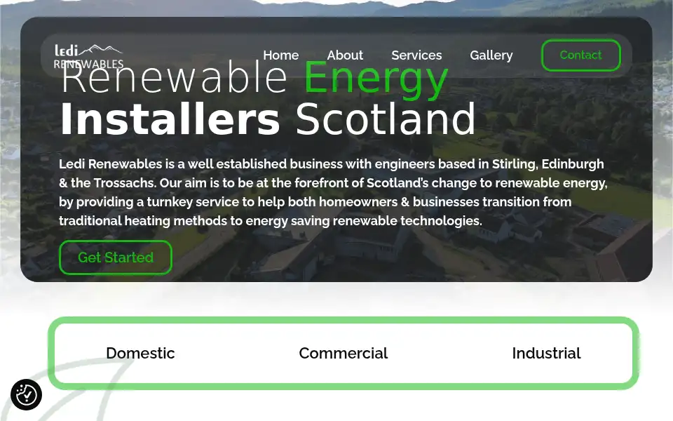 Screenshot of ledirenewable.co.uk
