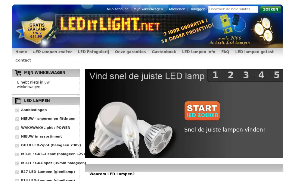 Screenshot of leditlight.net