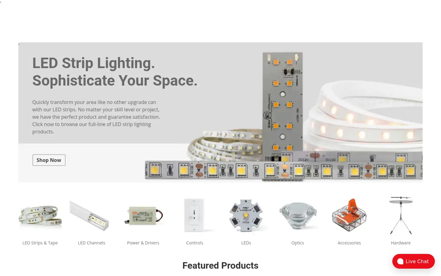 Screenshot of ledsupply.com