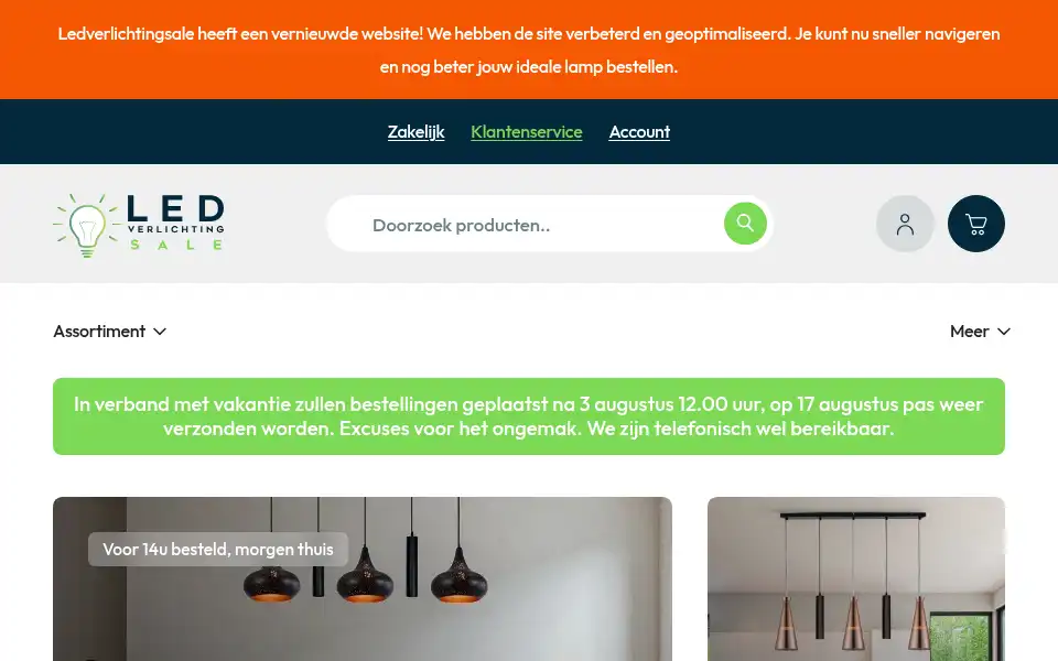 Screenshot of ledverlichtingsale.nl