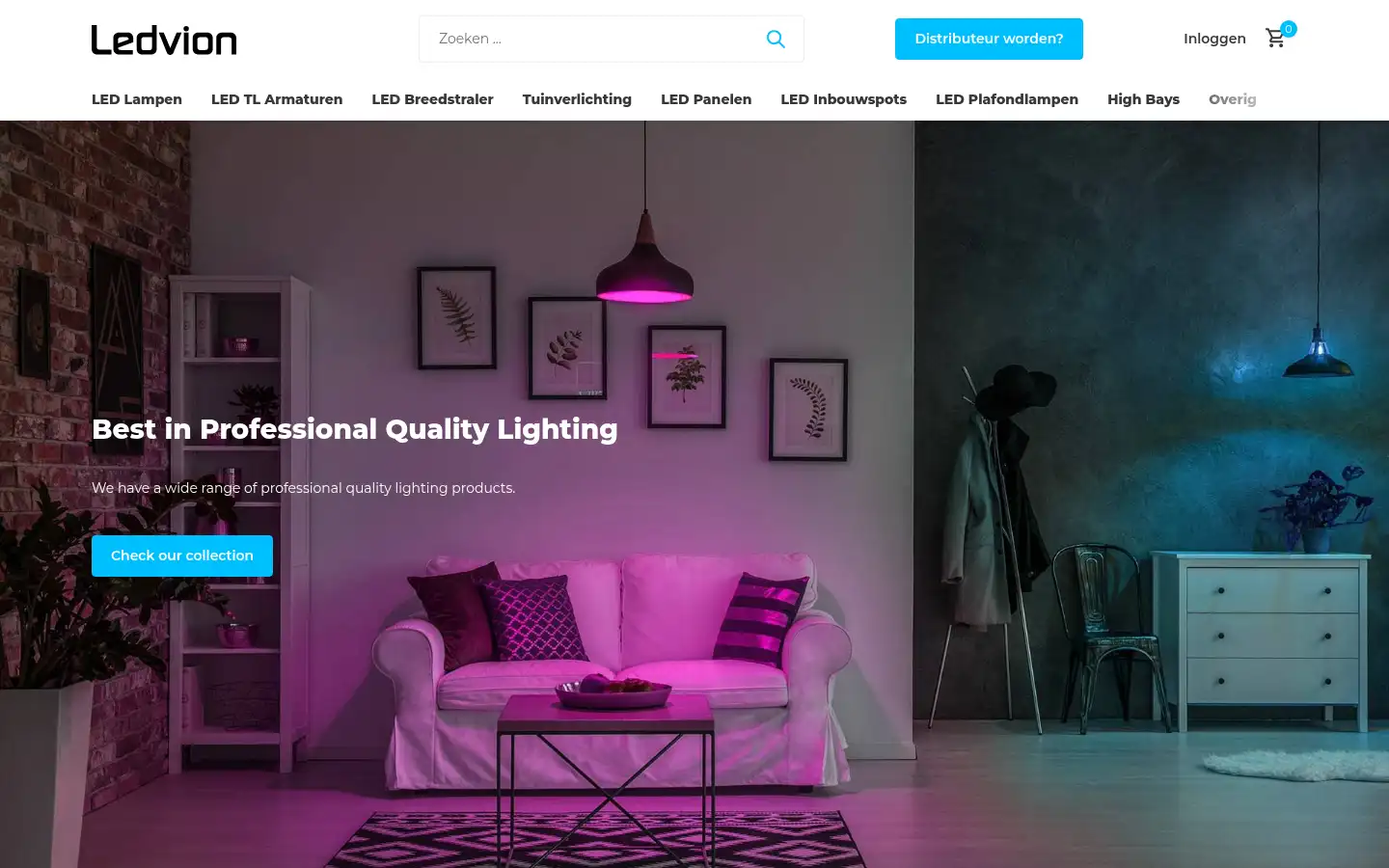 Screenshot of ledvion.com
